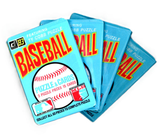 1983 Donruss MLB Baseball Puzzle & Card Unopened Wax Pack Lot (Lot of 4) Possible Tony Gwynn Rookie