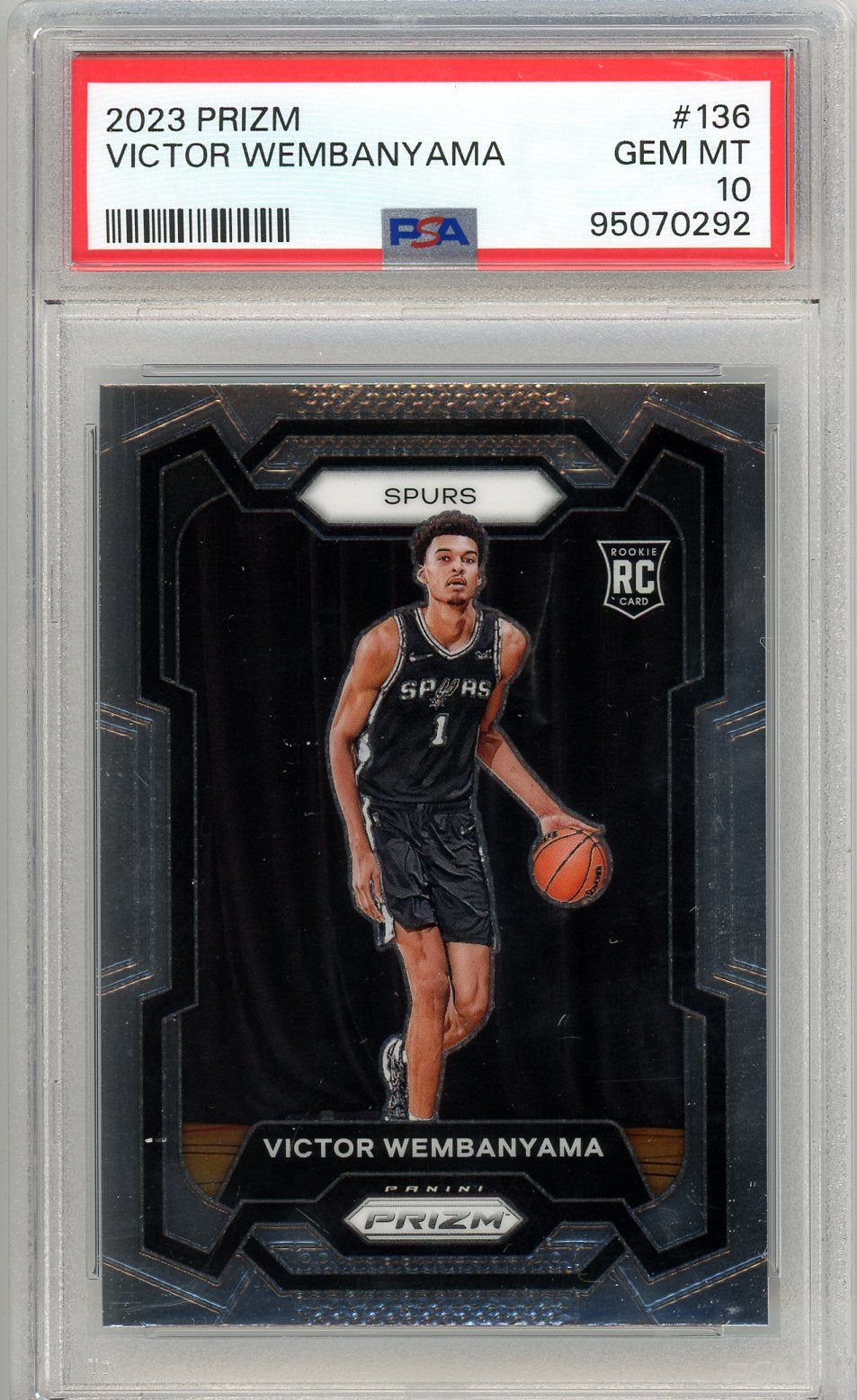 2023 Panini Prizm Victor Wembanyama Graded Card #136 PSA 10