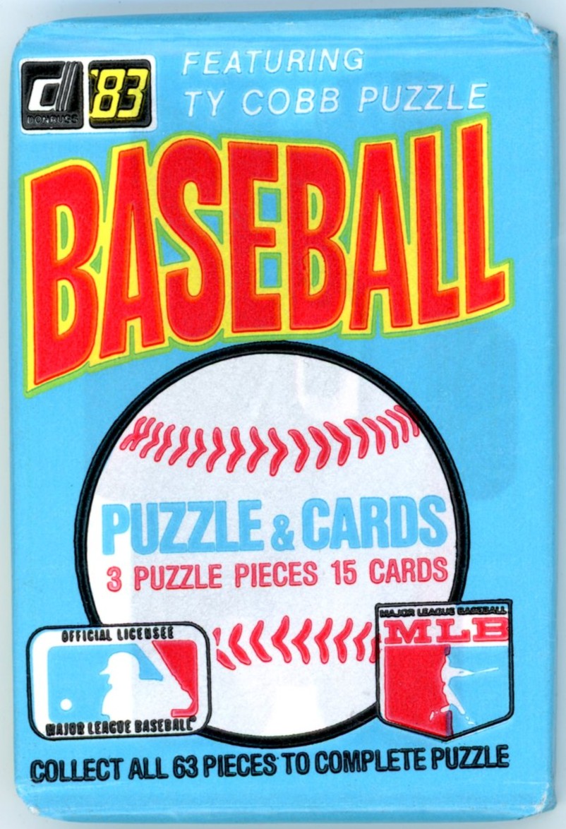 1983 Donruss MLB Baseball Puzzle & Card Unopened Wax Pack Lot (Lot of 4) Possible Tony Gwynn Rookie