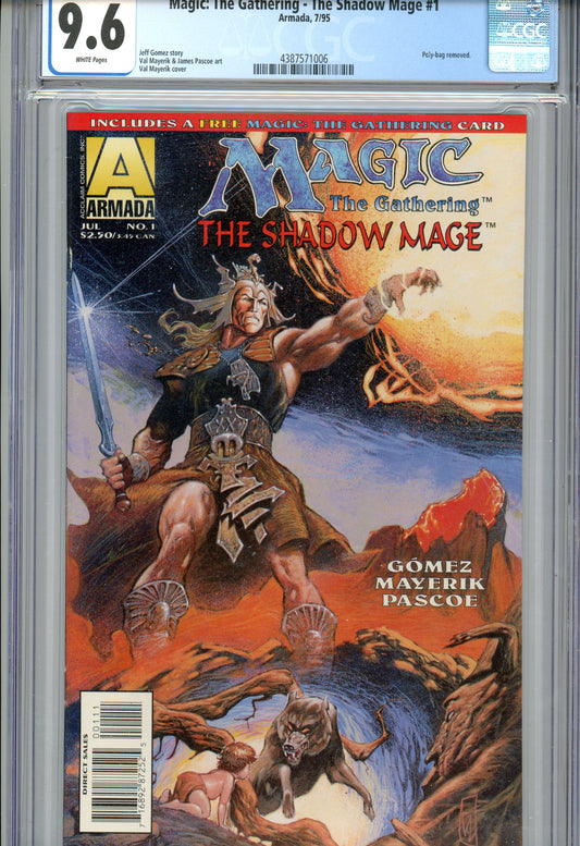 1990 Armada Magic the Gathering: The Shadow Mage #1 Graded Comic Book CGC 9.6