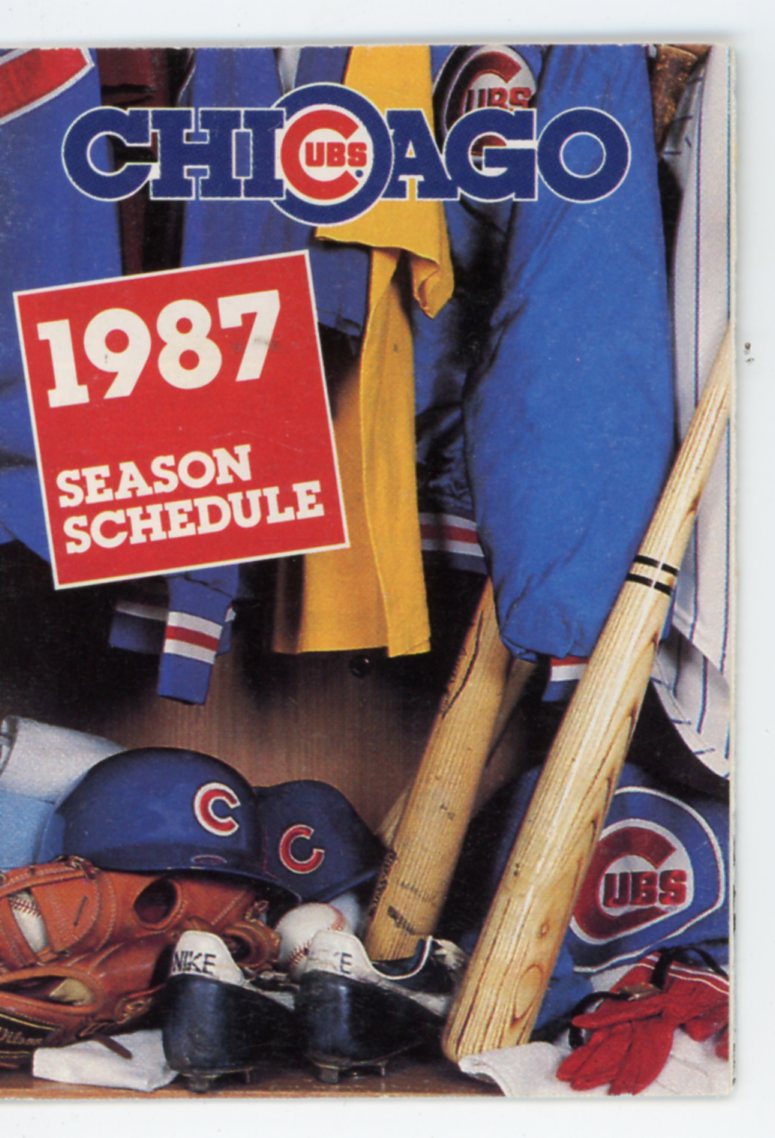 Chicago Cubs 1987 Pocket Game Schedule