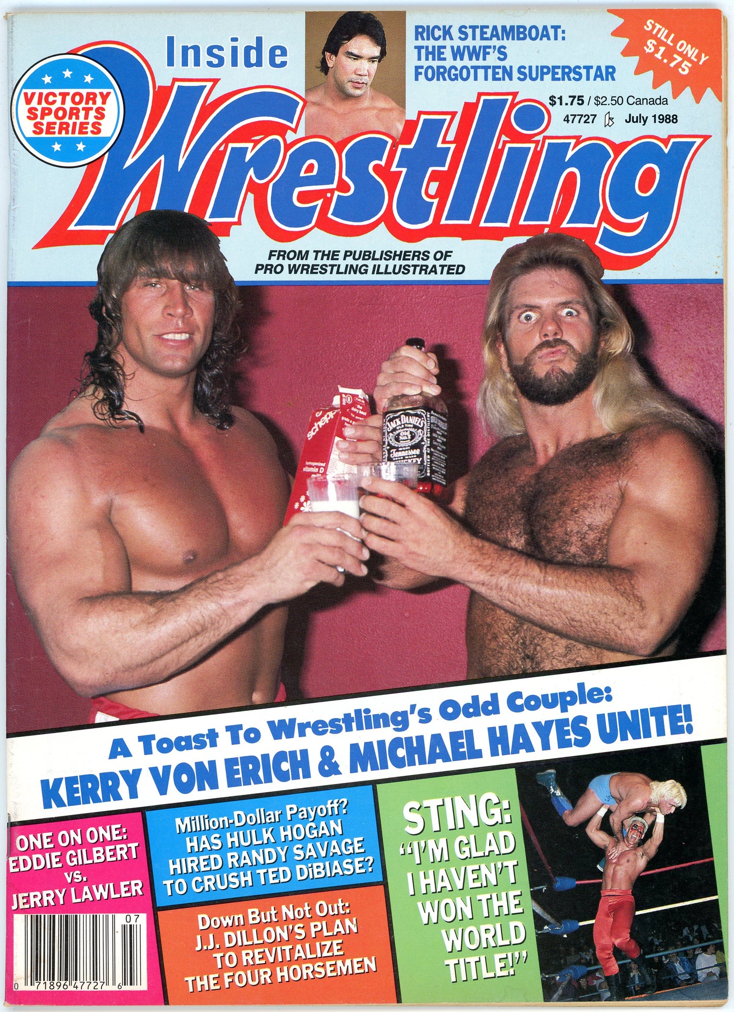 Inside Wrestling Vintage Magazine (July, 1988) Kerry Von Erich, Michael Hayes