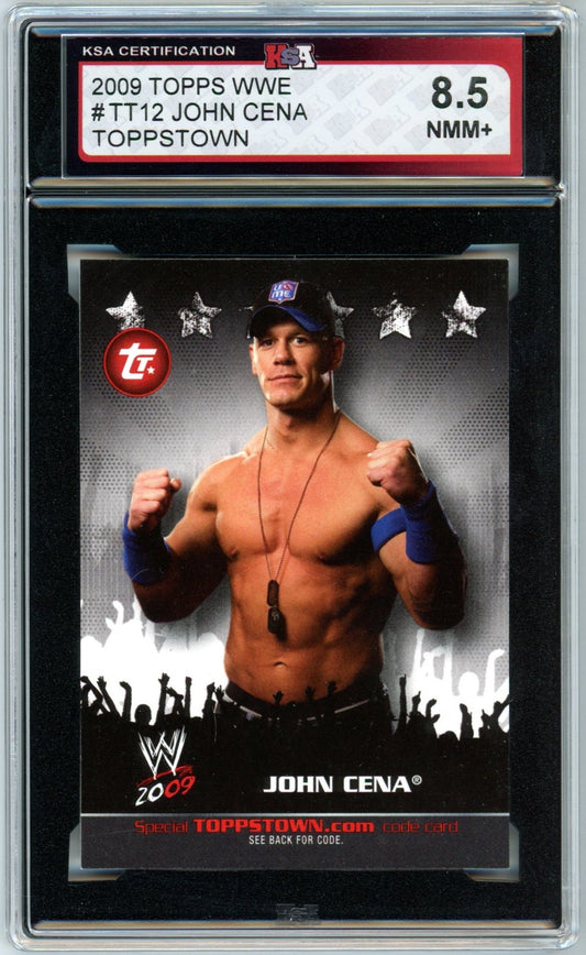 2009 Topps WWE John Cena Toppstown #TT12 Graded Wrestling Card KSA 8.5