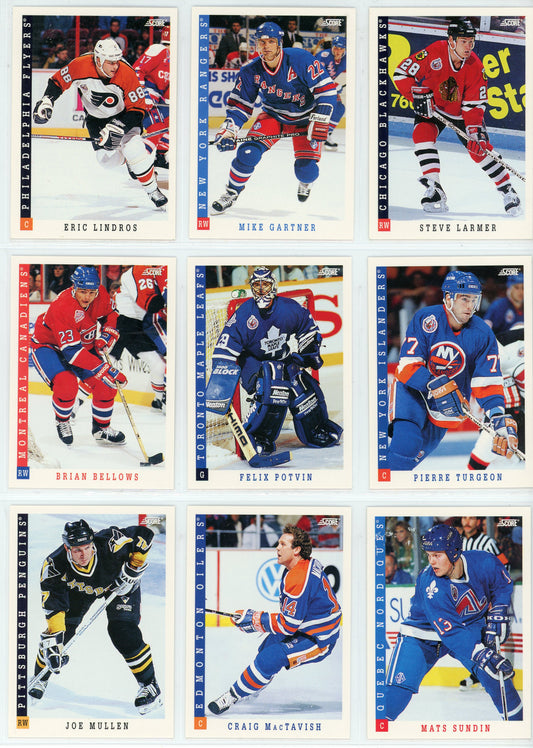 1993/94 Score NHL Hockey Card Complete Set (662 Cards)