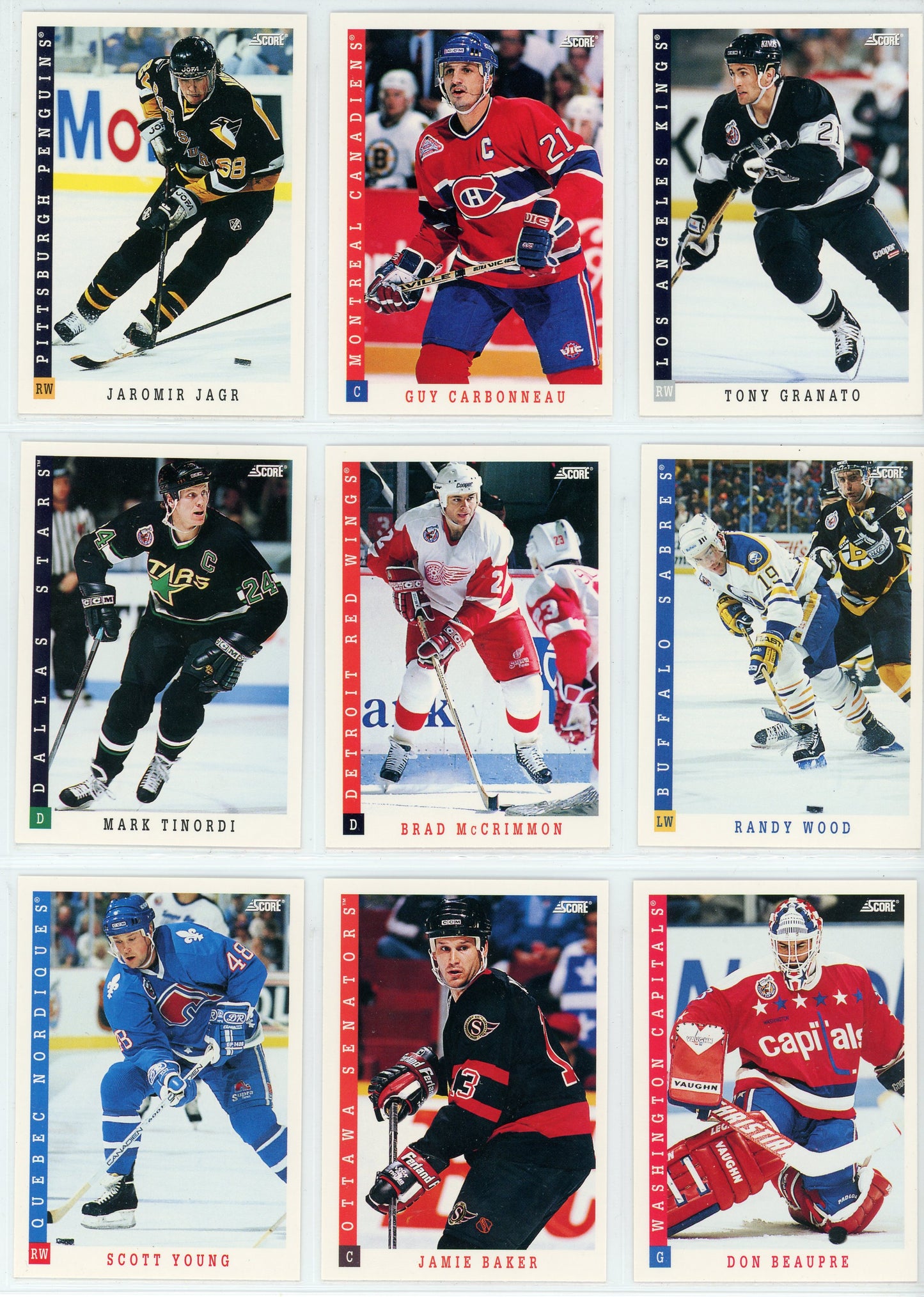 1993/94 Score NHL Hockey Card Complete Set (662 Cards)