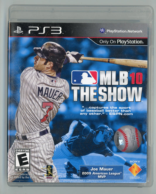 Sony Major League Baseball '10: The Show Playstation 3 Video Game Disc In Box