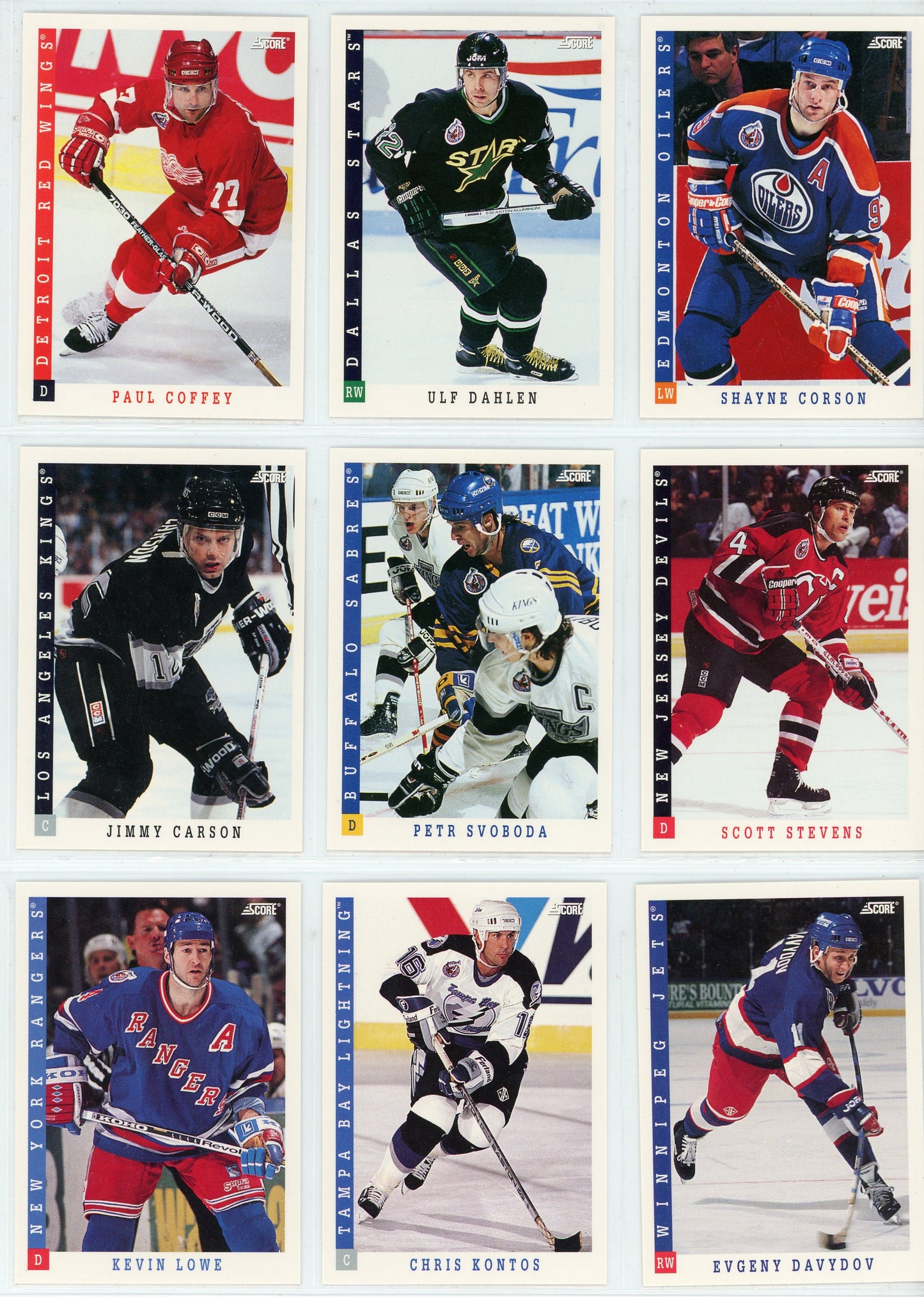 1993/94 Score NHL Hockey Card Complete Set (662 Cards)