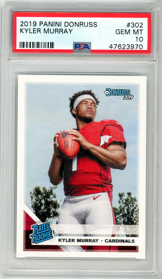 2019 Panini Donruss Kyler Murray Graded Rookie Card #302 PSA 10