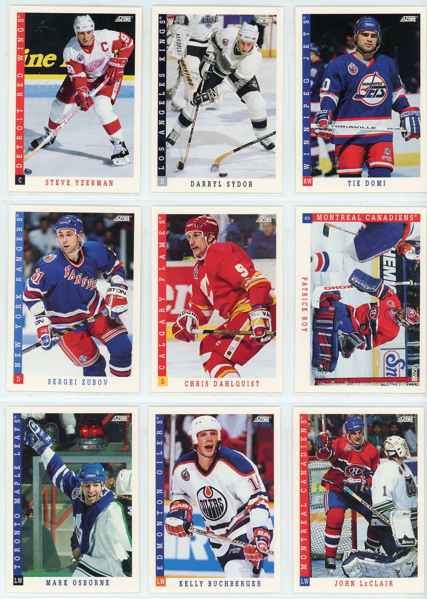 1993/94 Score NHL Hockey Card Complete Set (662 Cards)
