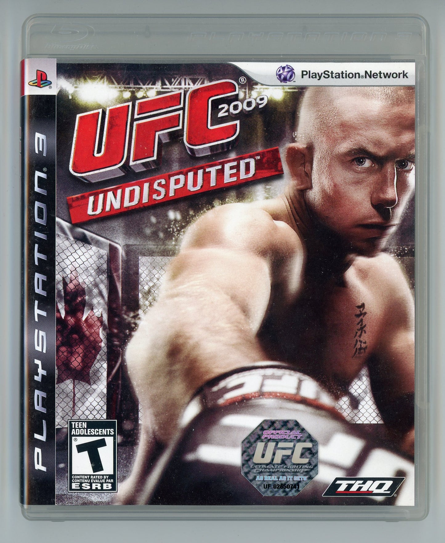 THQ Ultimate Fighting Championship 2009: Undisputed Playstation 3 Video Game Disc In Box