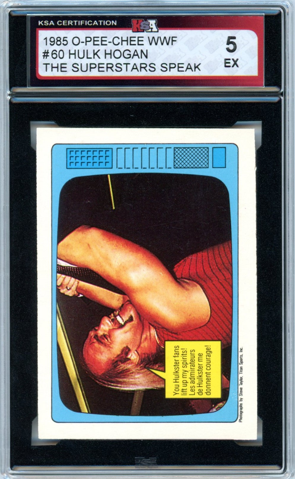1985 OPC O-Pee-Chee WWF Hulk Hogan #60 Graded Wrestling Rookie Card KSA 5