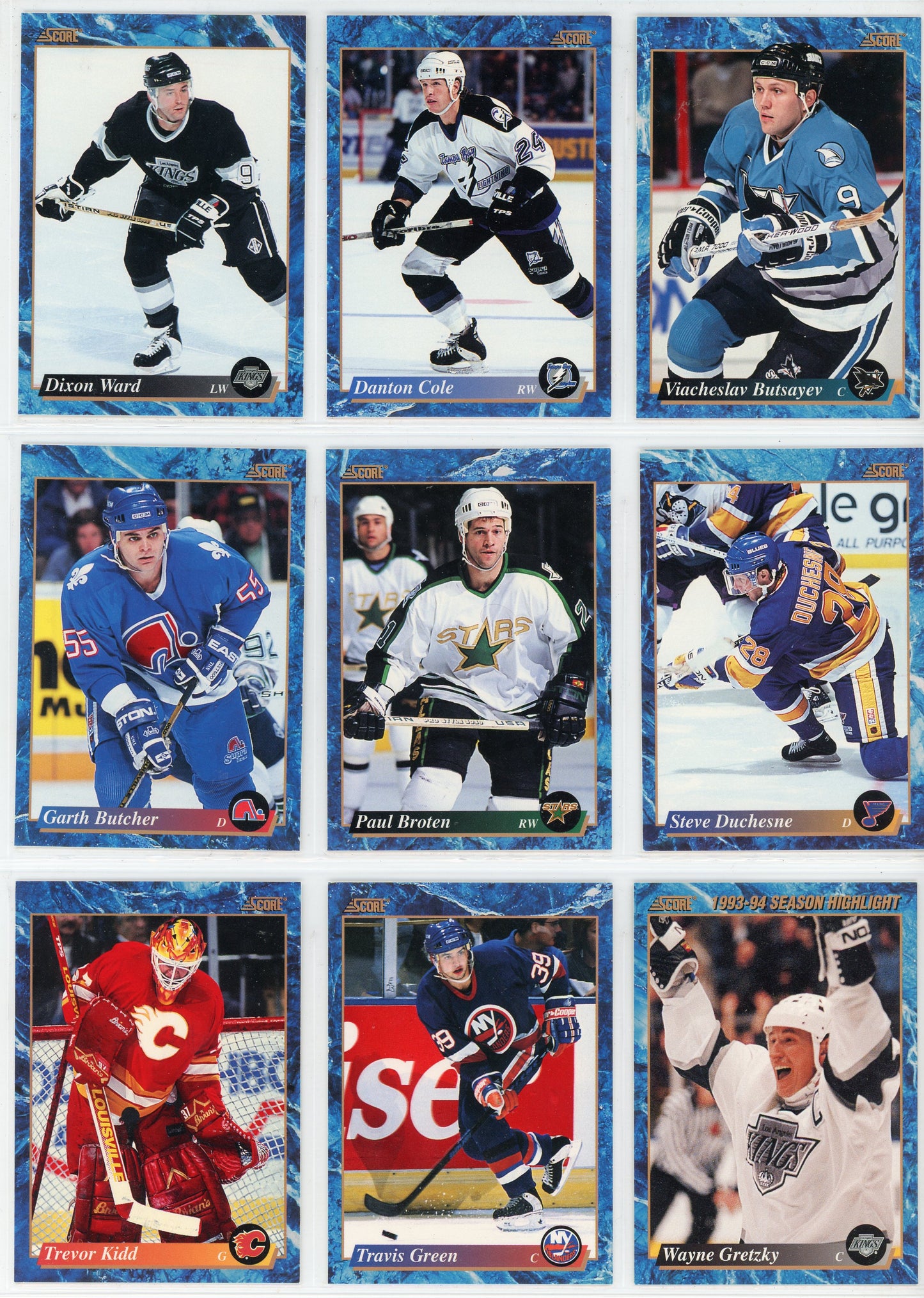 1993/94 Score NHL Hockey Card Complete Set (662 Cards)