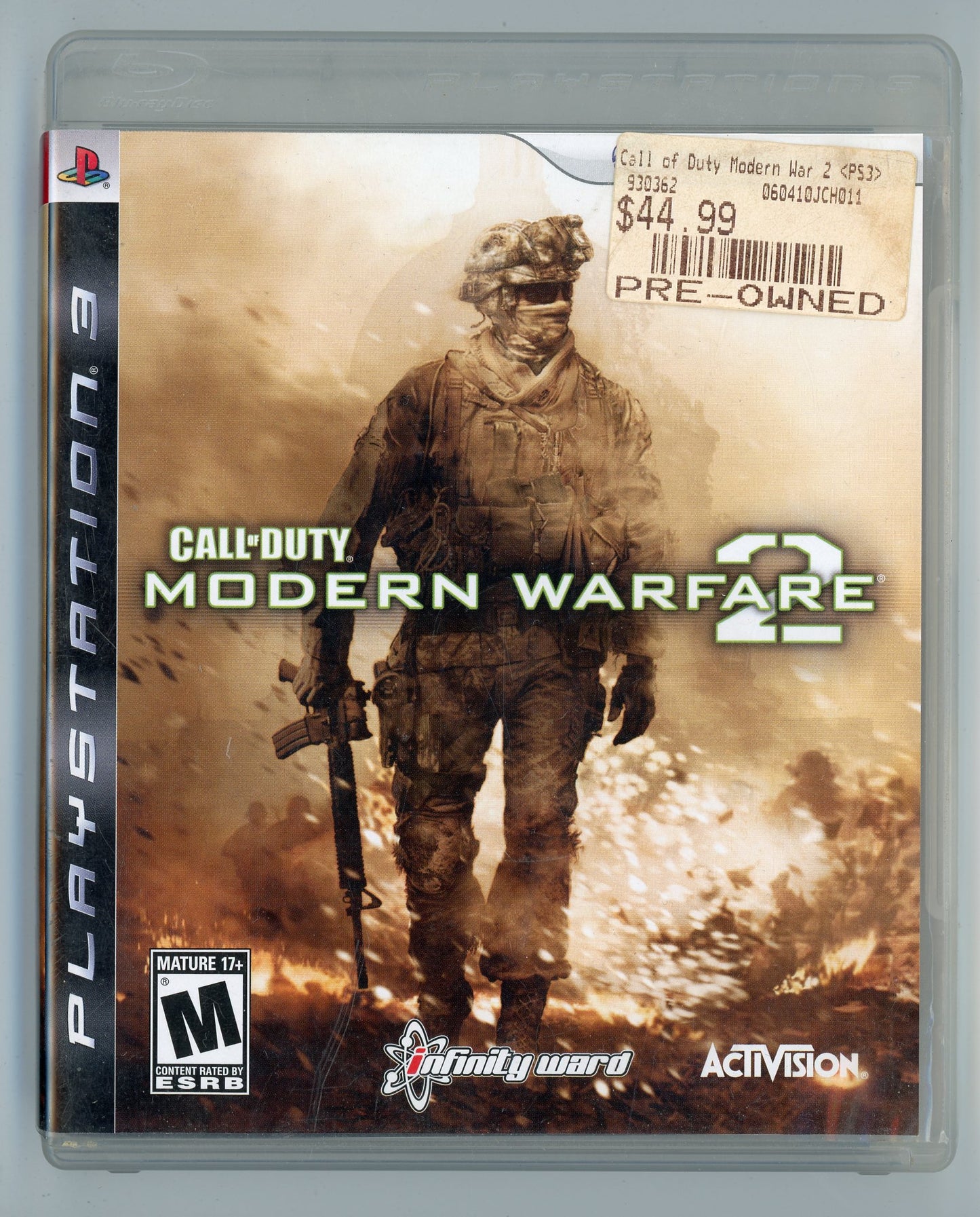 2009 Activision Call of Duty: Modern Warfare 2 Playstation 3 Video Game Disc In Box