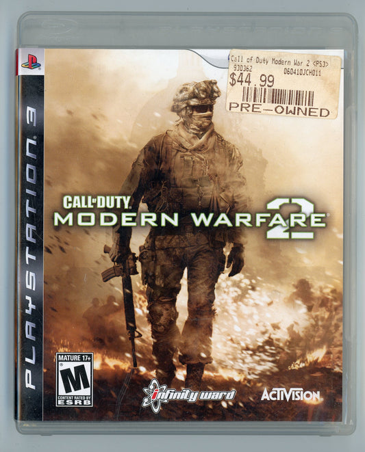 2009 Activision Call of Duty: Modern Warfare 2 Playstation 3 Video Game Disc In Box