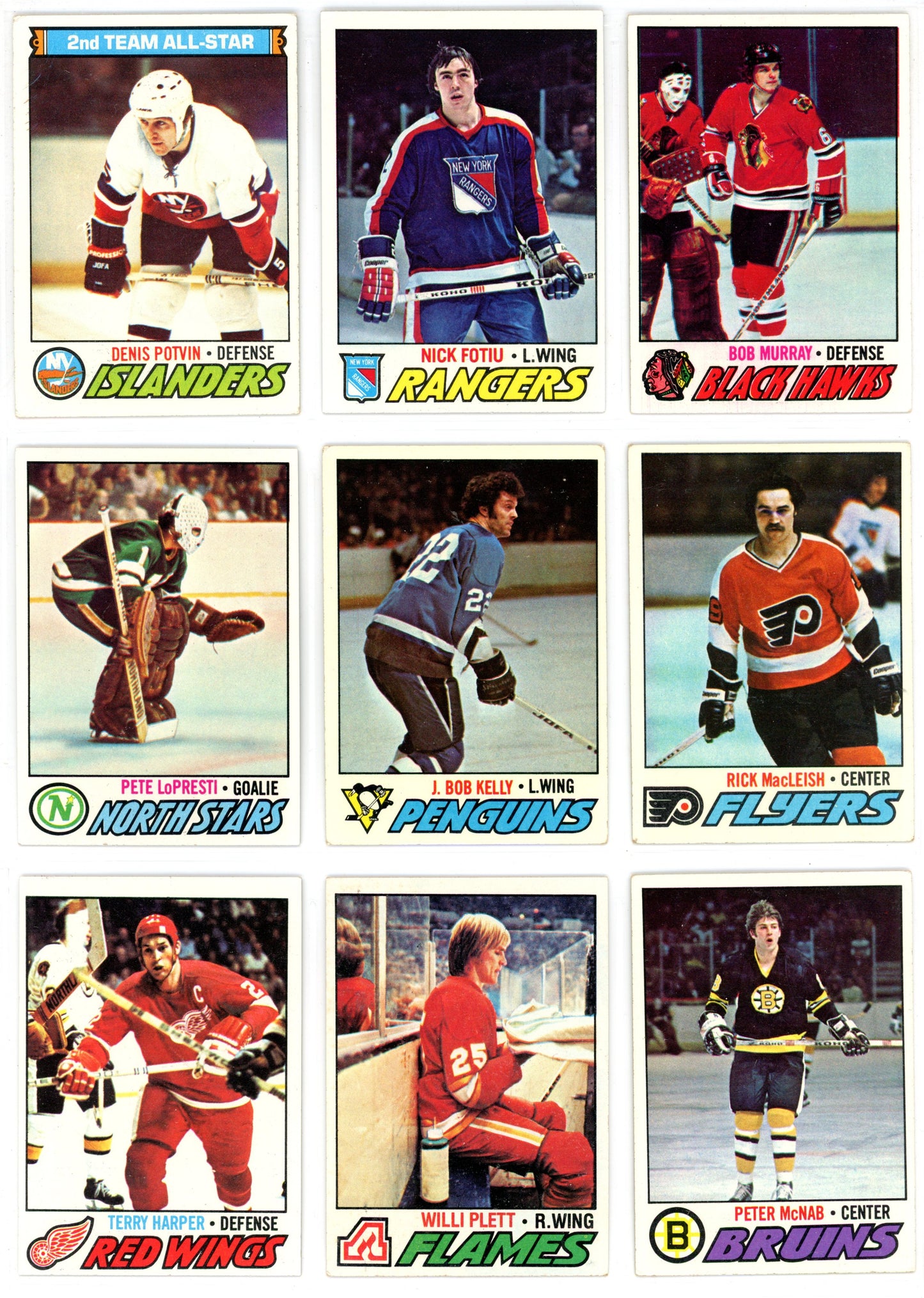 1977/78 Topps NHL Hockey Complete Set (264 Cards)