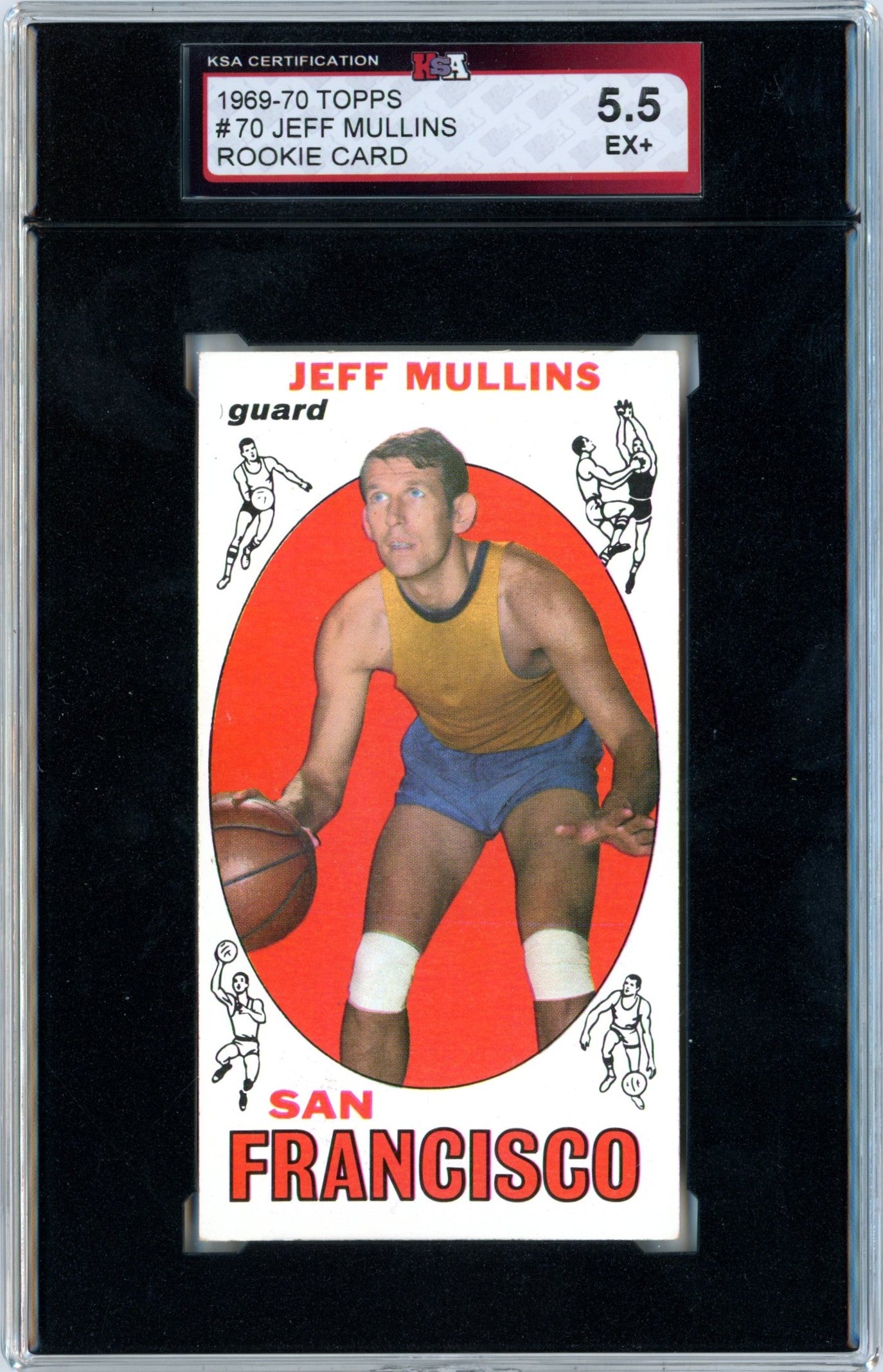 1969/70 Topps Jeff Mullins #70 Graded Basketball Rookie KSA 5.5