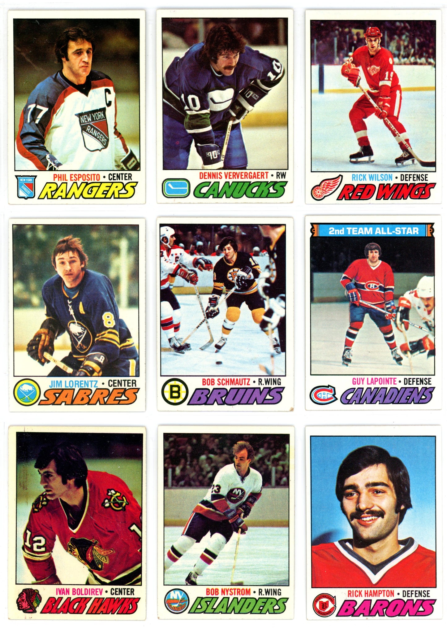 1977/78 Topps NHL Hockey Complete Set (264 Cards)