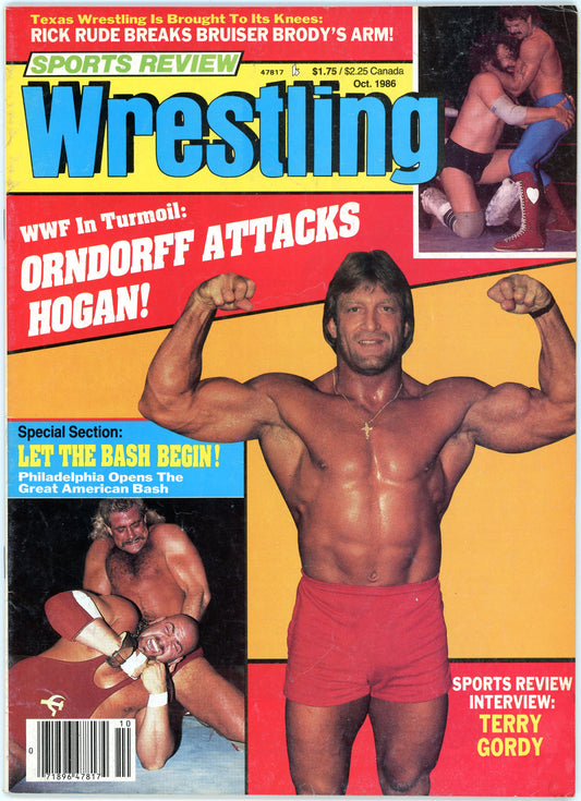 Sports Review Wrestling Vintage Magazine (October, 1986) Paul Orndorff, Hulk Hogan