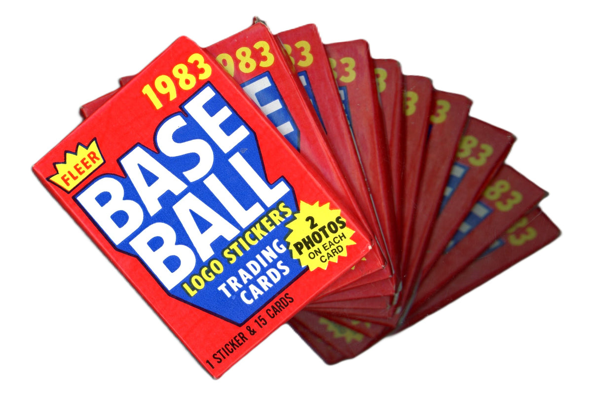 1983 Fleer MLB Baseball Card Unopened Wax Pack Lot (Lot of 10) Possible Gwynn, Sandberg Rookies