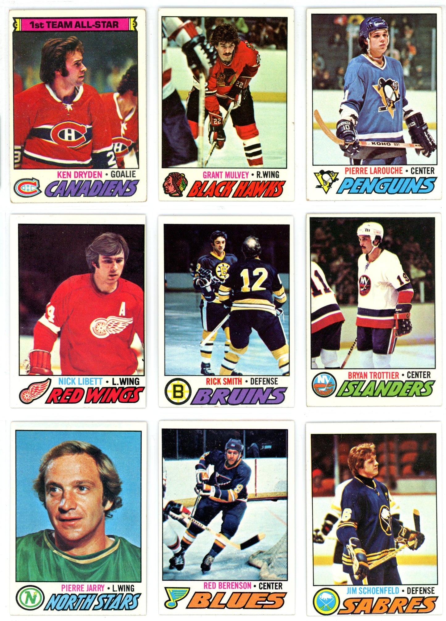 1977/78 Topps NHL Hockey Complete Set (264 Cards)