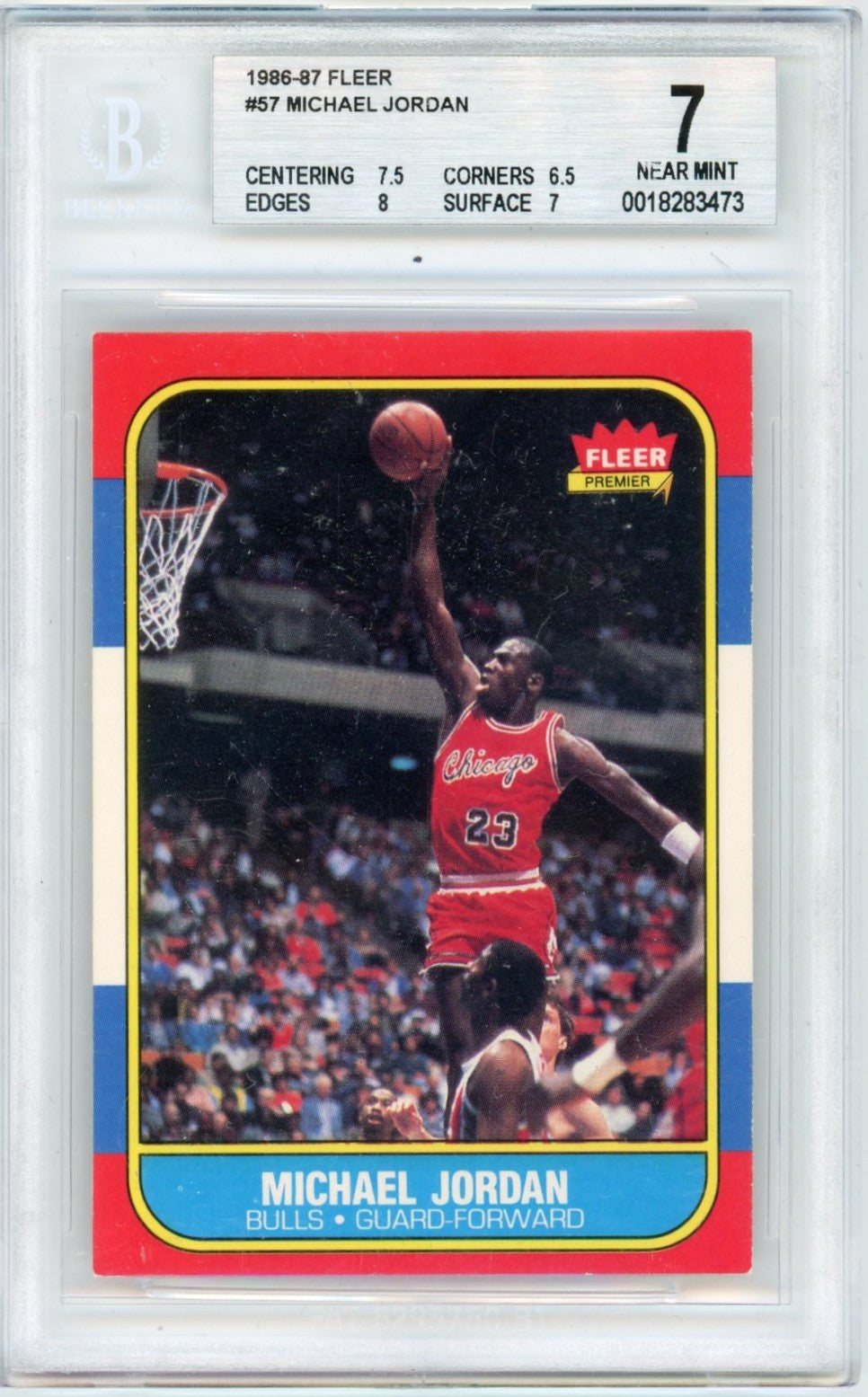 1986/97 Fleer NBA Basketball Complete Set (132 Cards) Michael Jordan Rookie BGS 7 + Stickers