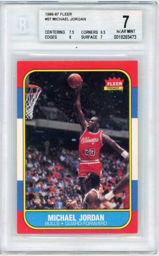 1986/97 Fleer NBA Basketball Complete Set (132 Cards) Michael Jordan Rookie BGS 7 + Stickers