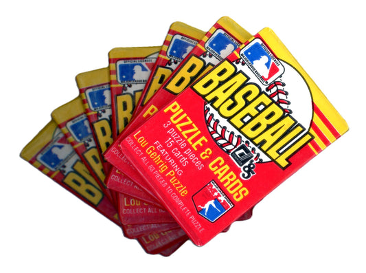 1985 Donruss MLB Baseball Puzzle & Card Unopened Wax Pack Lot (Lot of 45) Possible Puckett, Clemens Rookie