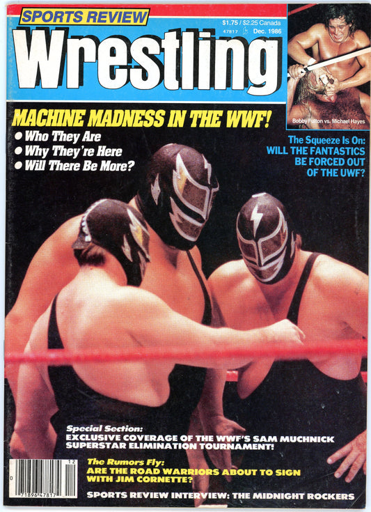 Sports Review Wrestling Vintage Magazine (December, 1986) The Machines