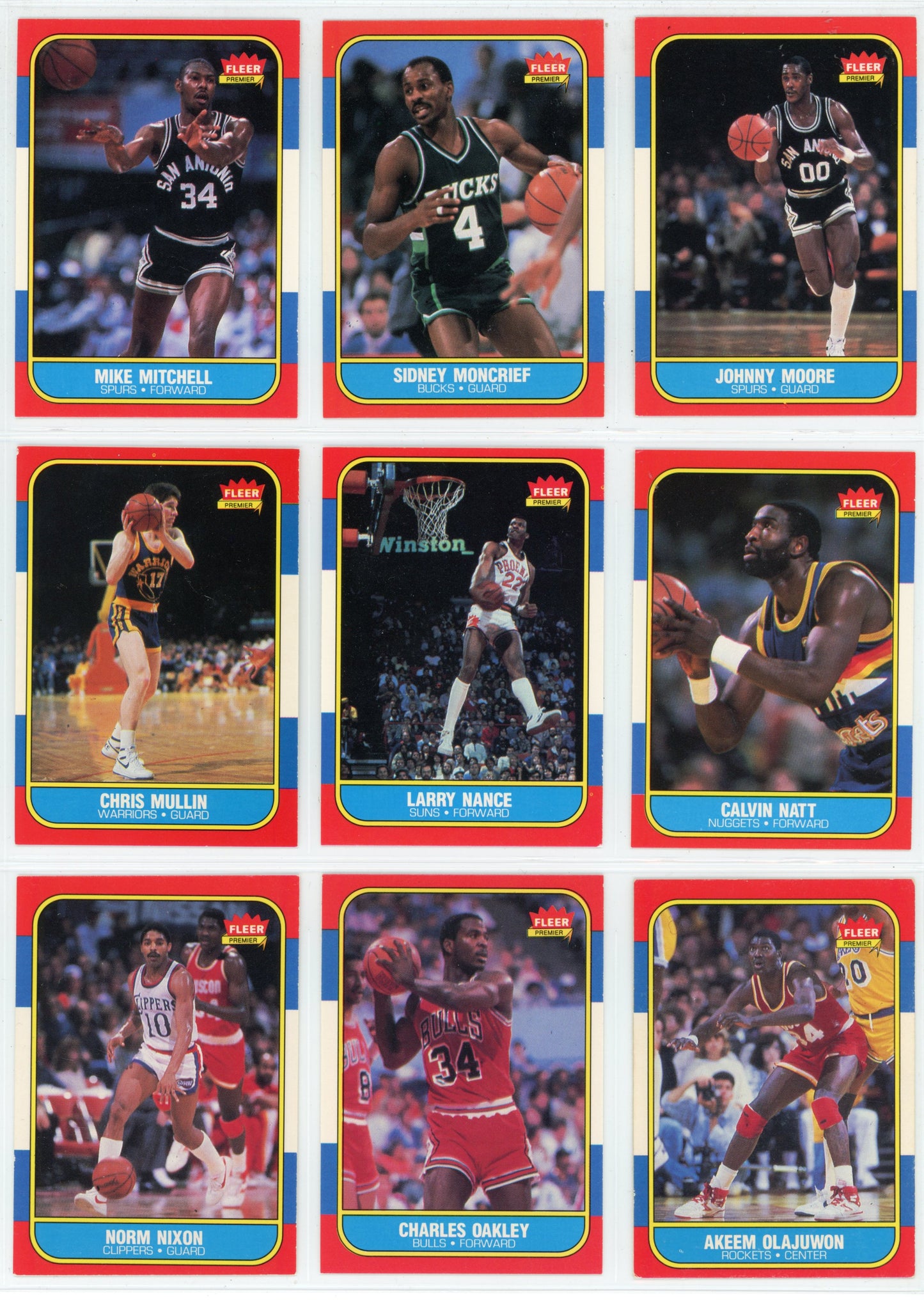 1986/97 Fleer NBA Basketball Complete Set (132 Cards) Michael Jordan Rookie BGS 7 + Stickers