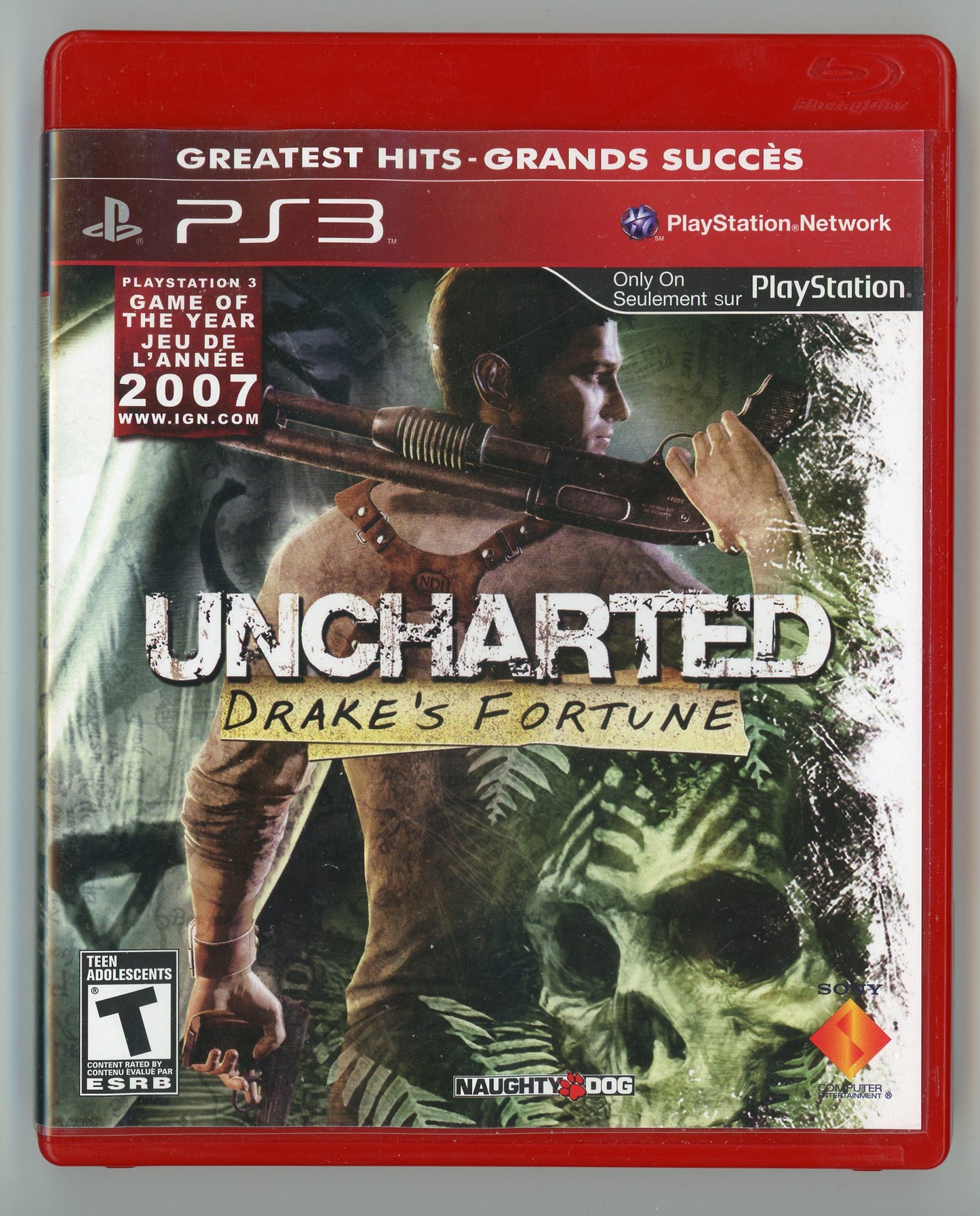 2007 Uncharted: Drake's Fortune Playstation 3 Video Game Disc In Box