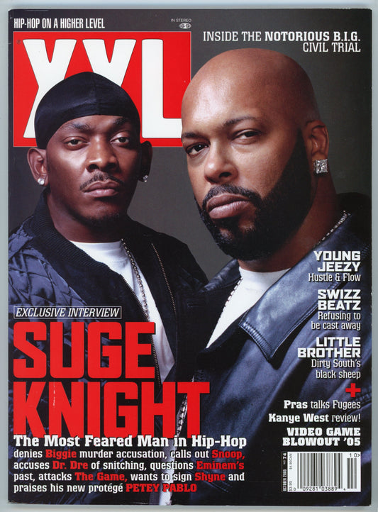 XXL Vintage Hip-Hop Magazine (October 2005) Suge Knight & Petey Pablo Cover