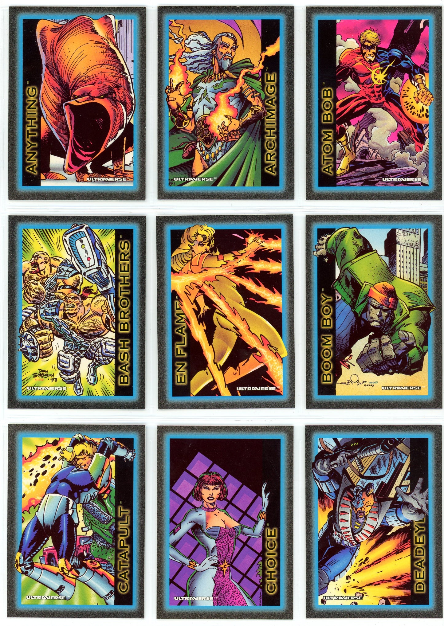 1993 SkyBox Ultraverse Complete Set (100 Cards)