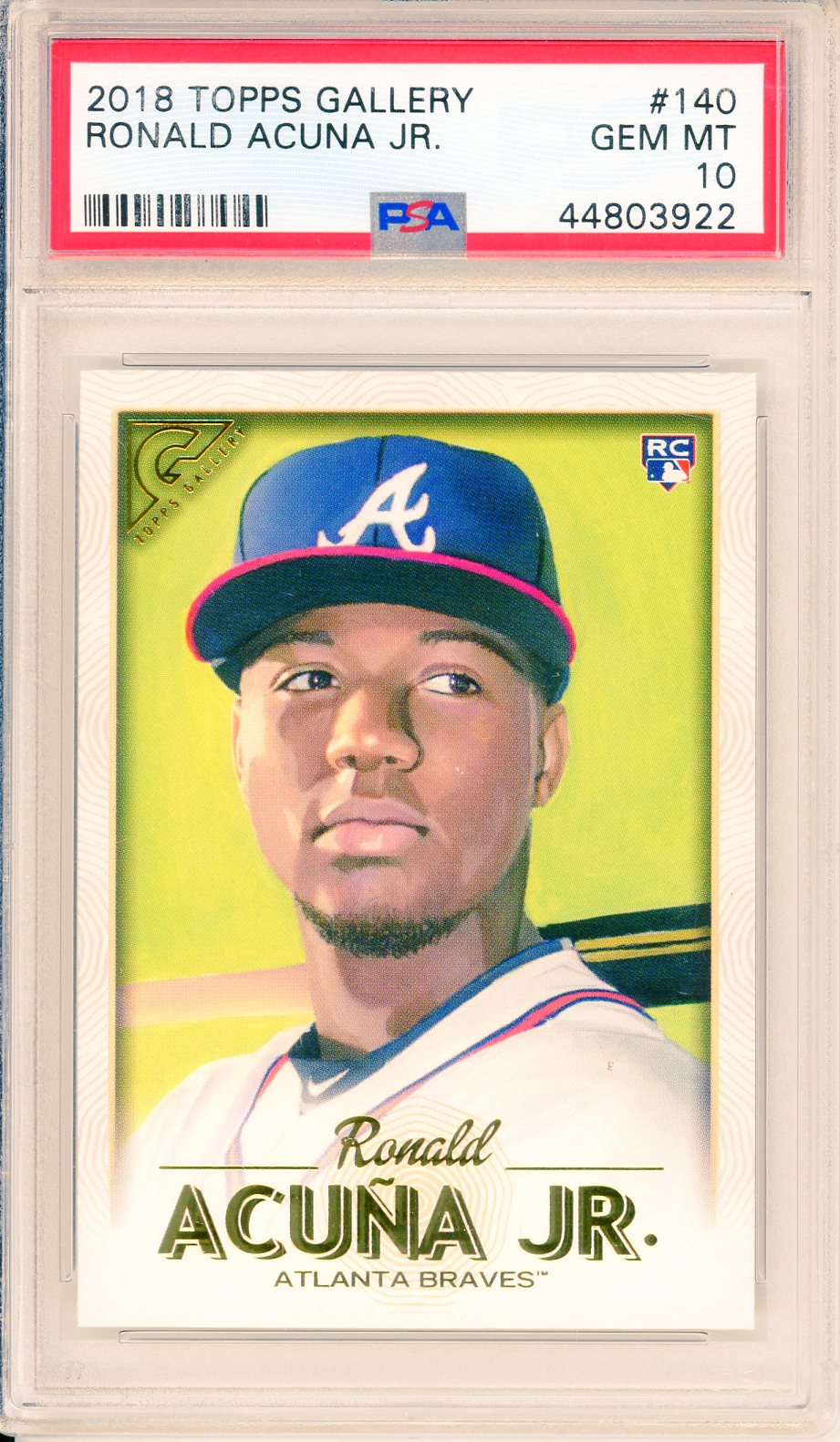 2018 Topps Gallery Ronald Acuna Jr. Graded Rookie Card PSA 10