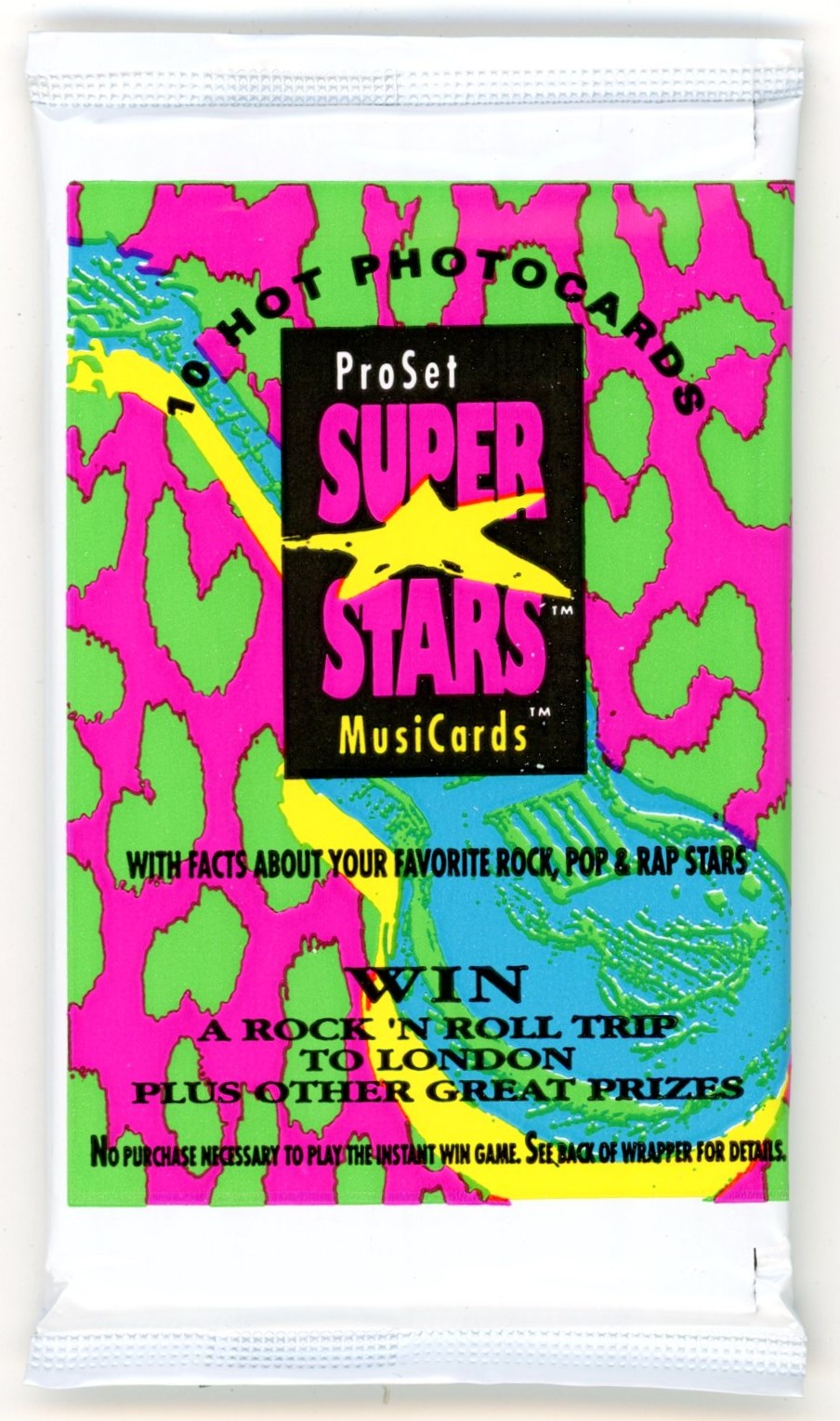 1991 Pro Set Super Stars MusiCards 1st Series Trading Cards Wax Pack (10 Cards)
