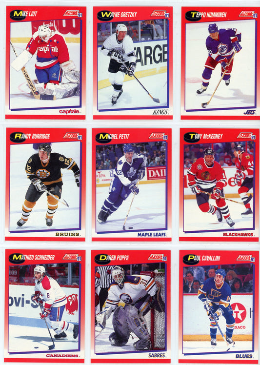 1991/92 Score Canadian Bilingual NHL Hockey Card Series 1 Set (330 Cards)