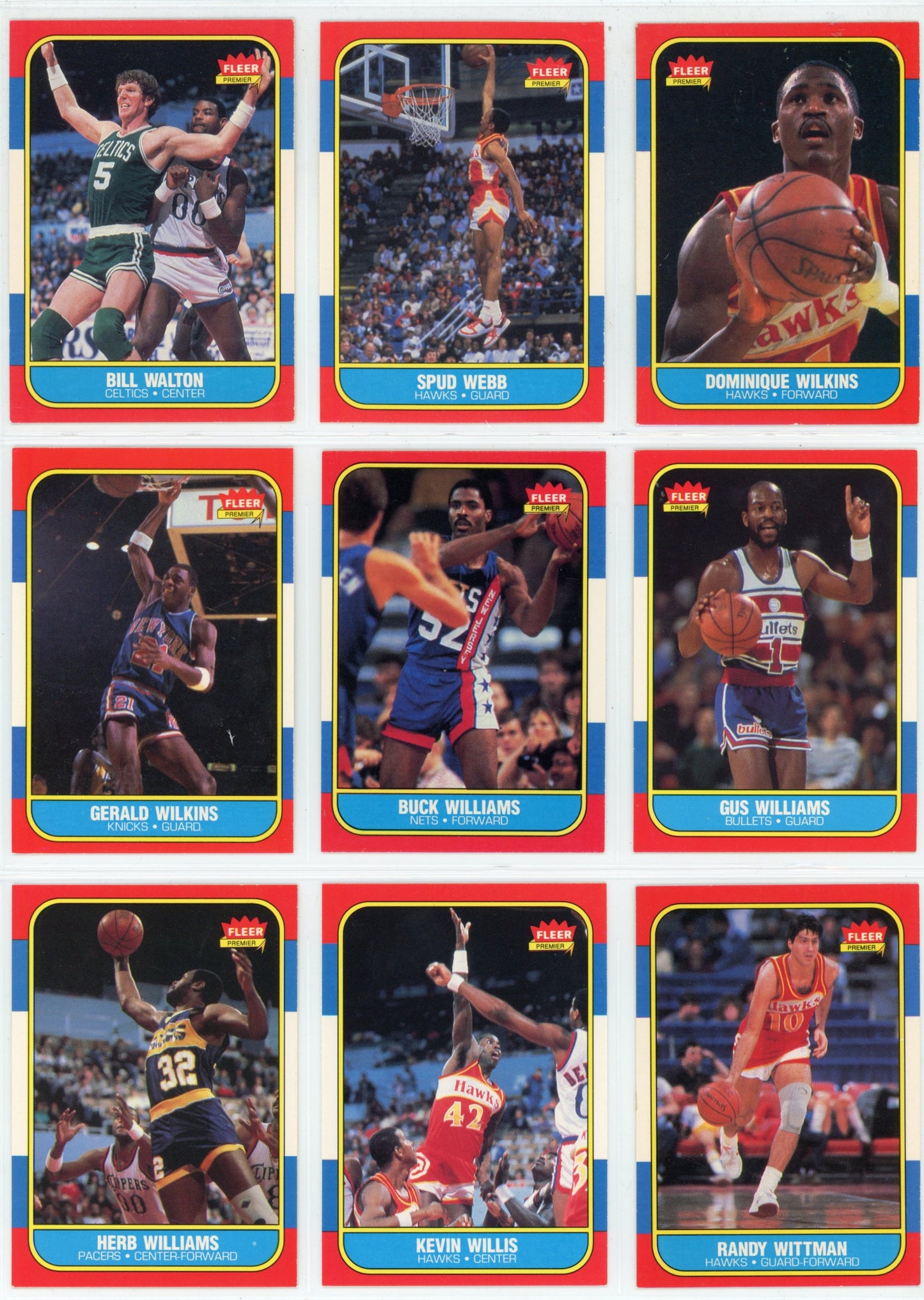 1986/97 Fleer NBA Basketball Complete Set (132 Cards) Michael Jordan Rookie BGS 7 + Stickers