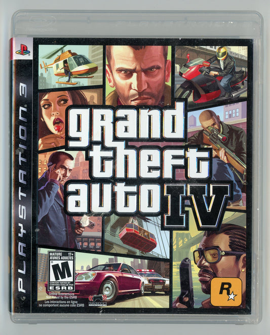 2008 Grand Theft Auto IV Playstation 3 Video Game Disc In Box