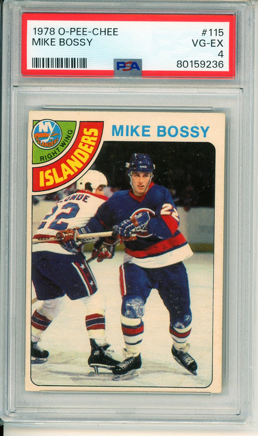 1978 O-Pee-Chee Mike Bossy Graded Rookie Card PSA 4