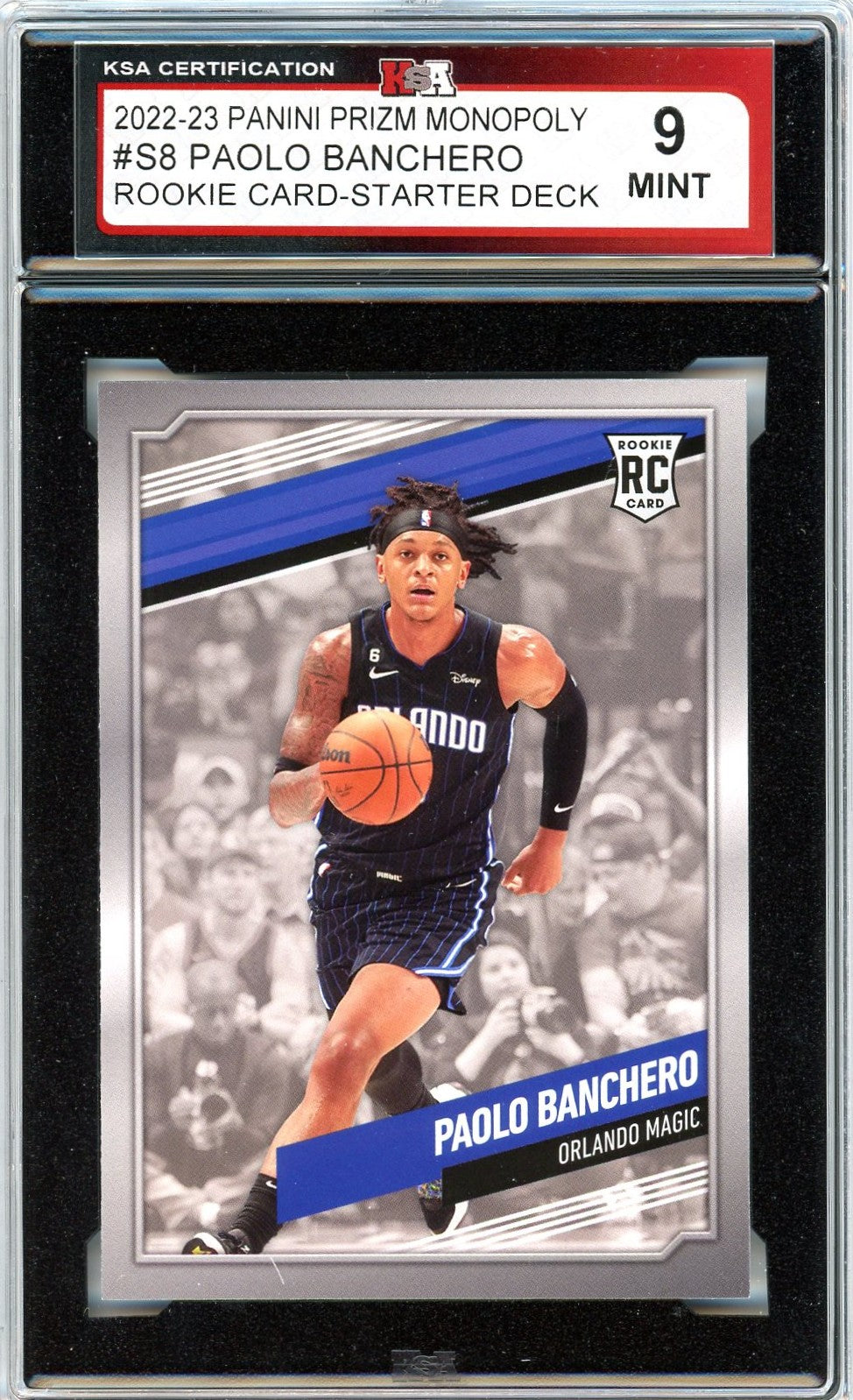 2022/23 Panini Prizm Monopoly Paolo Banchero Graded Rookie Card #S8 KSA 9