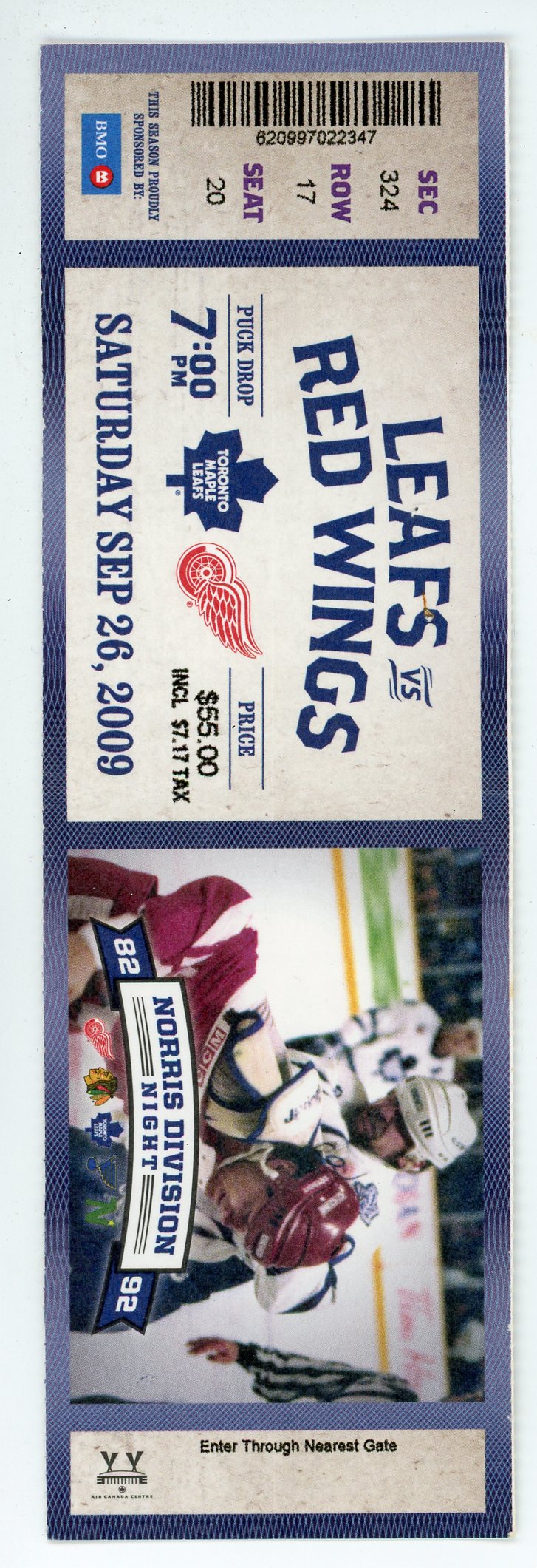 Toronto Maple Leafs vs. Detroit Red Wings Ticket Air Canada Centre (Toronto, 2009)