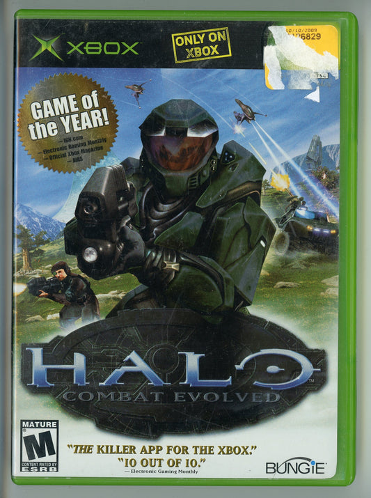 2001 Halo: Combat Evolved Xbox Video Game Disc In Box