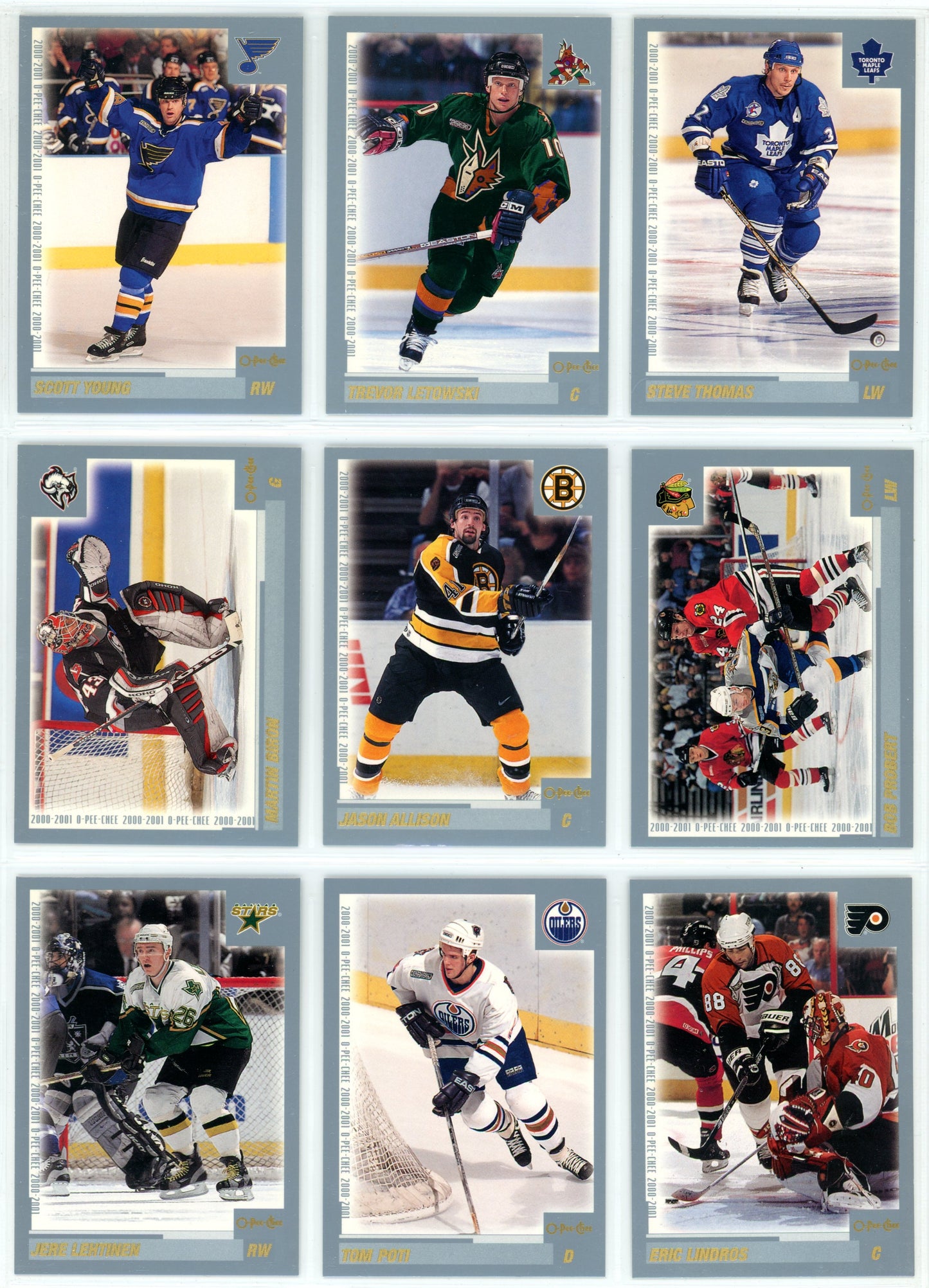 2000/01 OPC O-Pee-Chee NHL Hockey Complete Set (330 Cards) + Oversize Inserts (10 Cards)