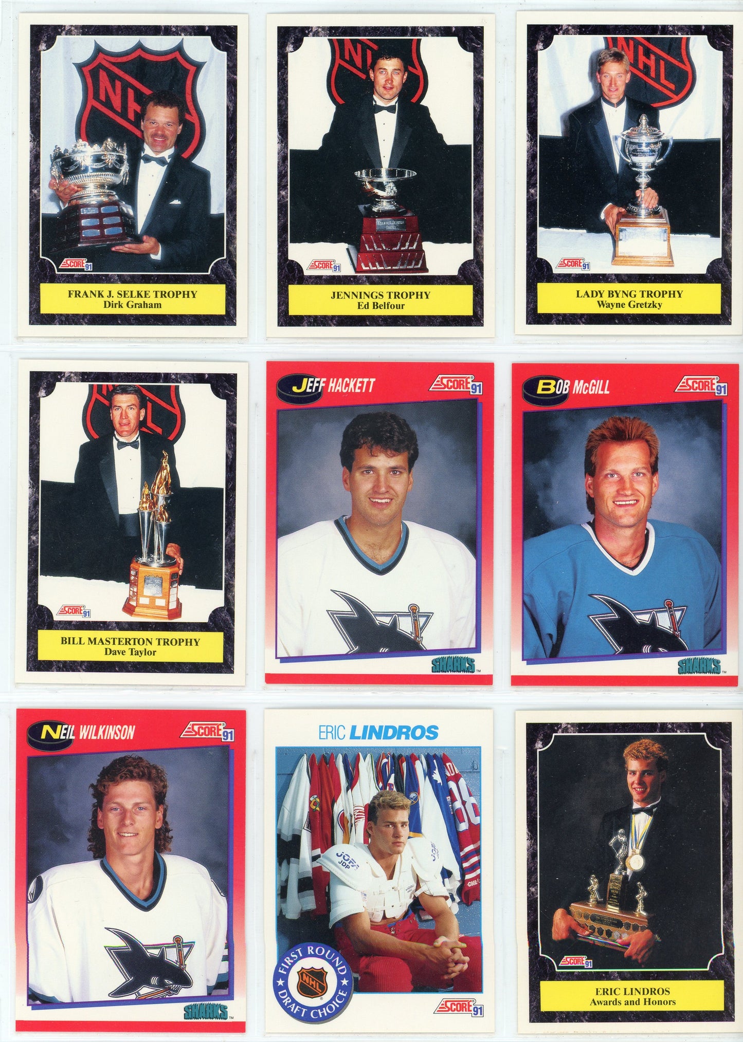 1991/92 Score Canadian Bilingual NHL Hockey Card Series 1 Set (330 Cards)
