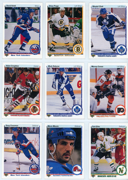 1990/91 Upper Deck NHL Hockey Card Low Series Set (400 Cards)