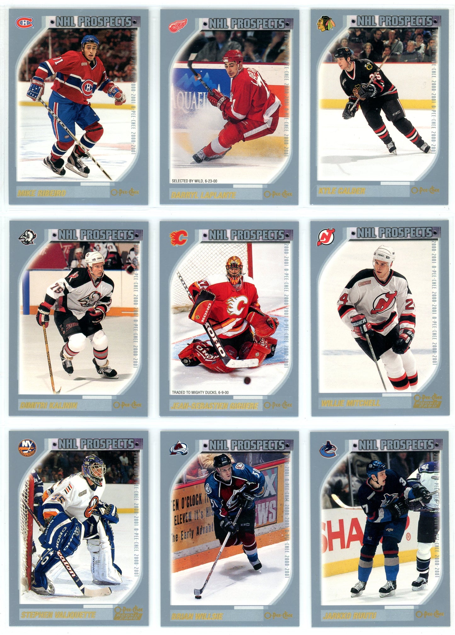 2000/01 OPC O-Pee-Chee NHL Hockey Complete Set (330 Cards) + Oversize Inserts (10 Cards)