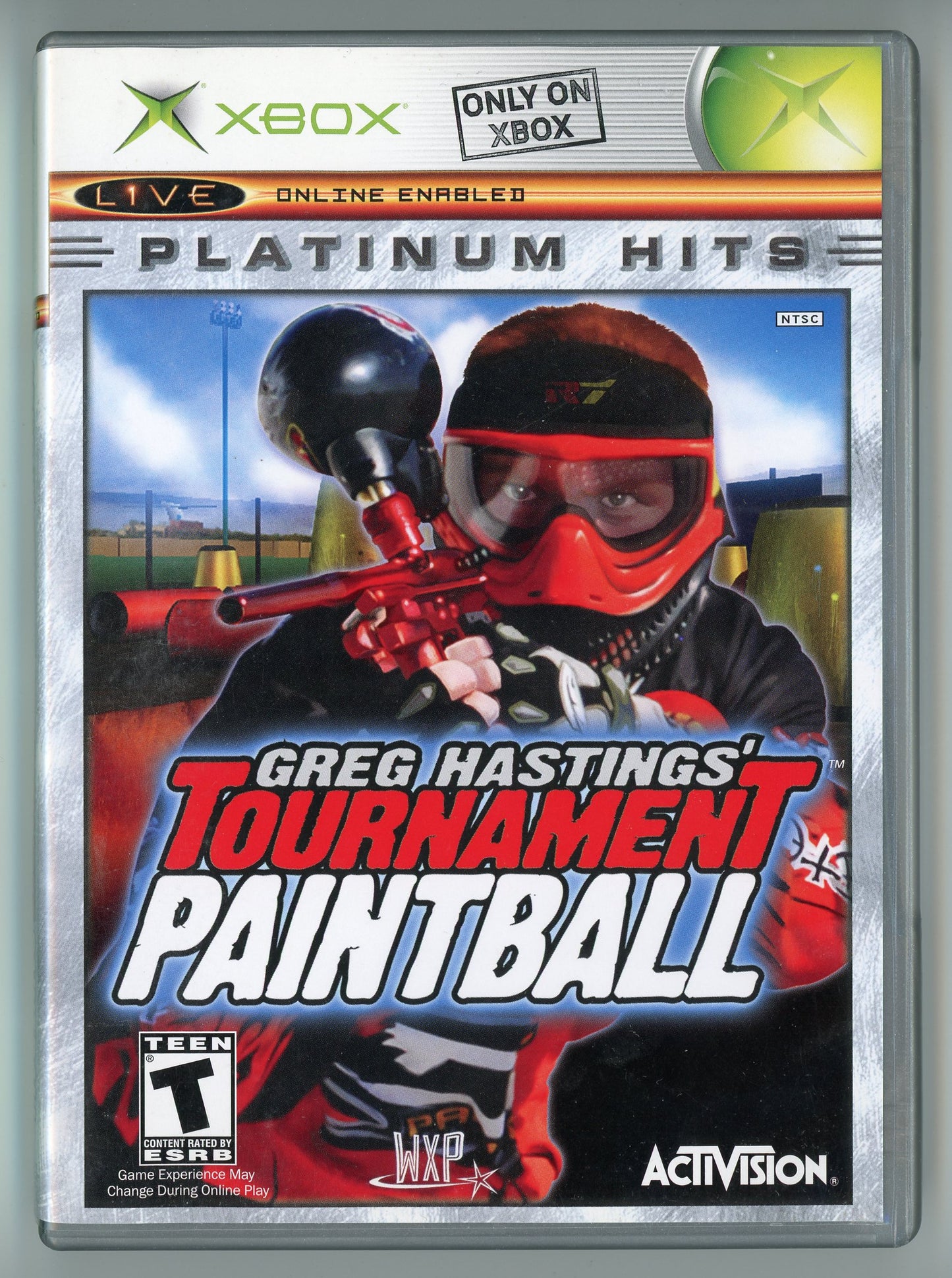 2004 Activision Greg Hastings' Tournament Paintball Xbox Video Game Disc In Box