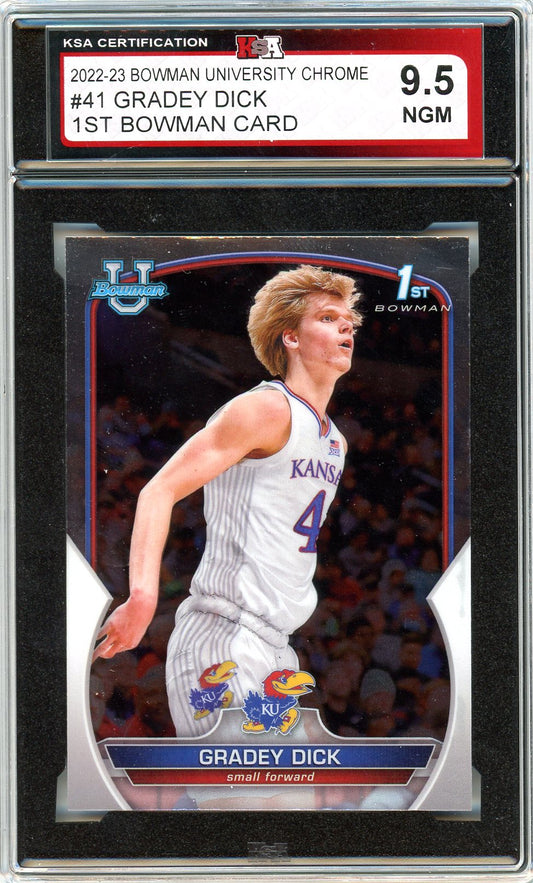 2022/23 Bowman University Chrome Gradey Dick Graded Card #41 KSA 9.5