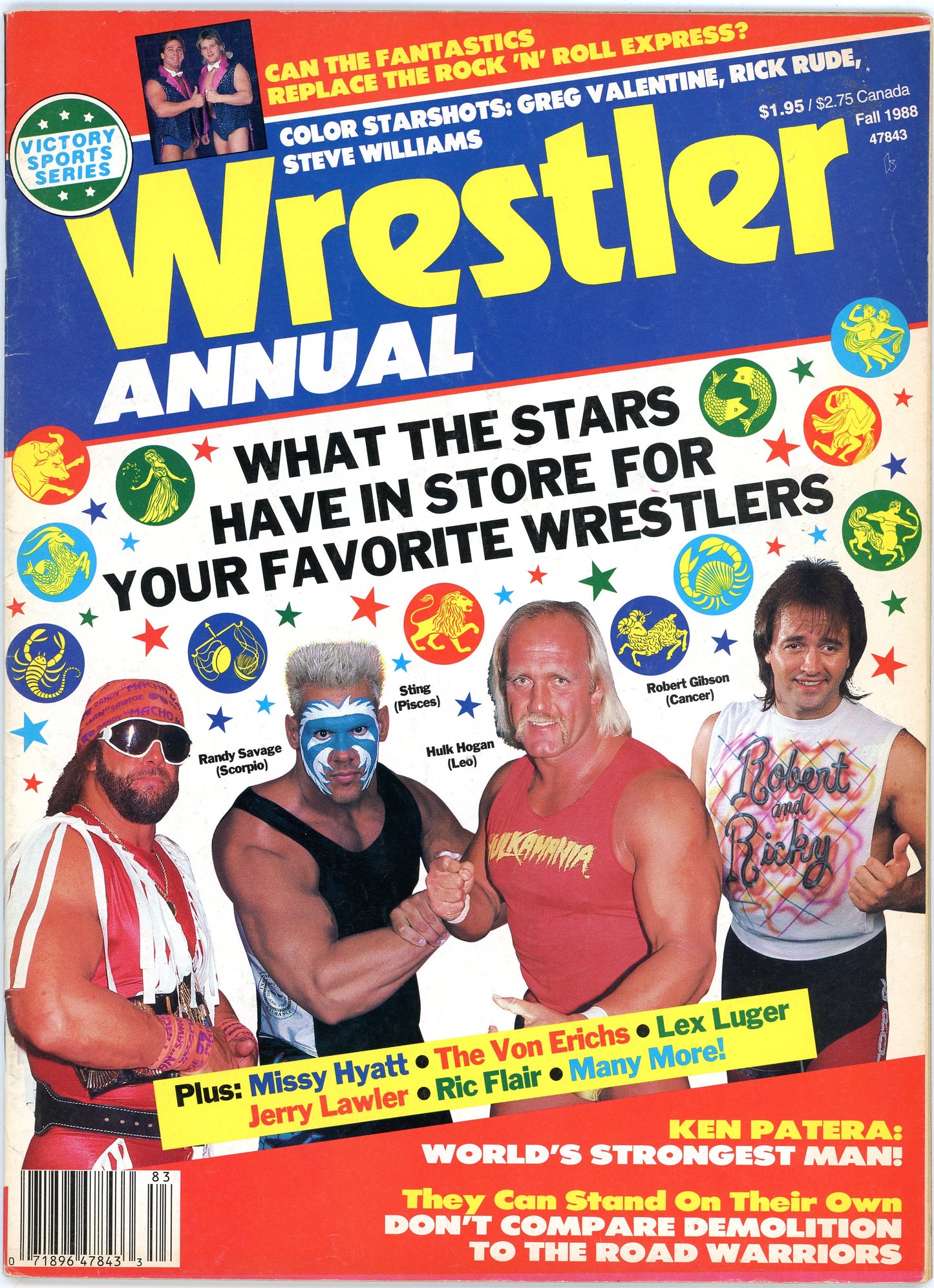 Wrestler Annual Vintage Wrestling Magazine (Fall 1988) Randy Savage, Sting