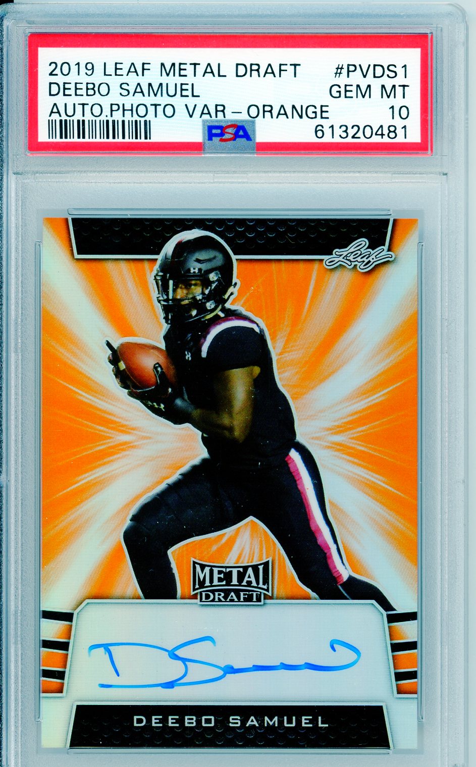 2019 Leaf Metal Draft Deebo Samuel Graded Rookie Card PSA 10 Autographed!