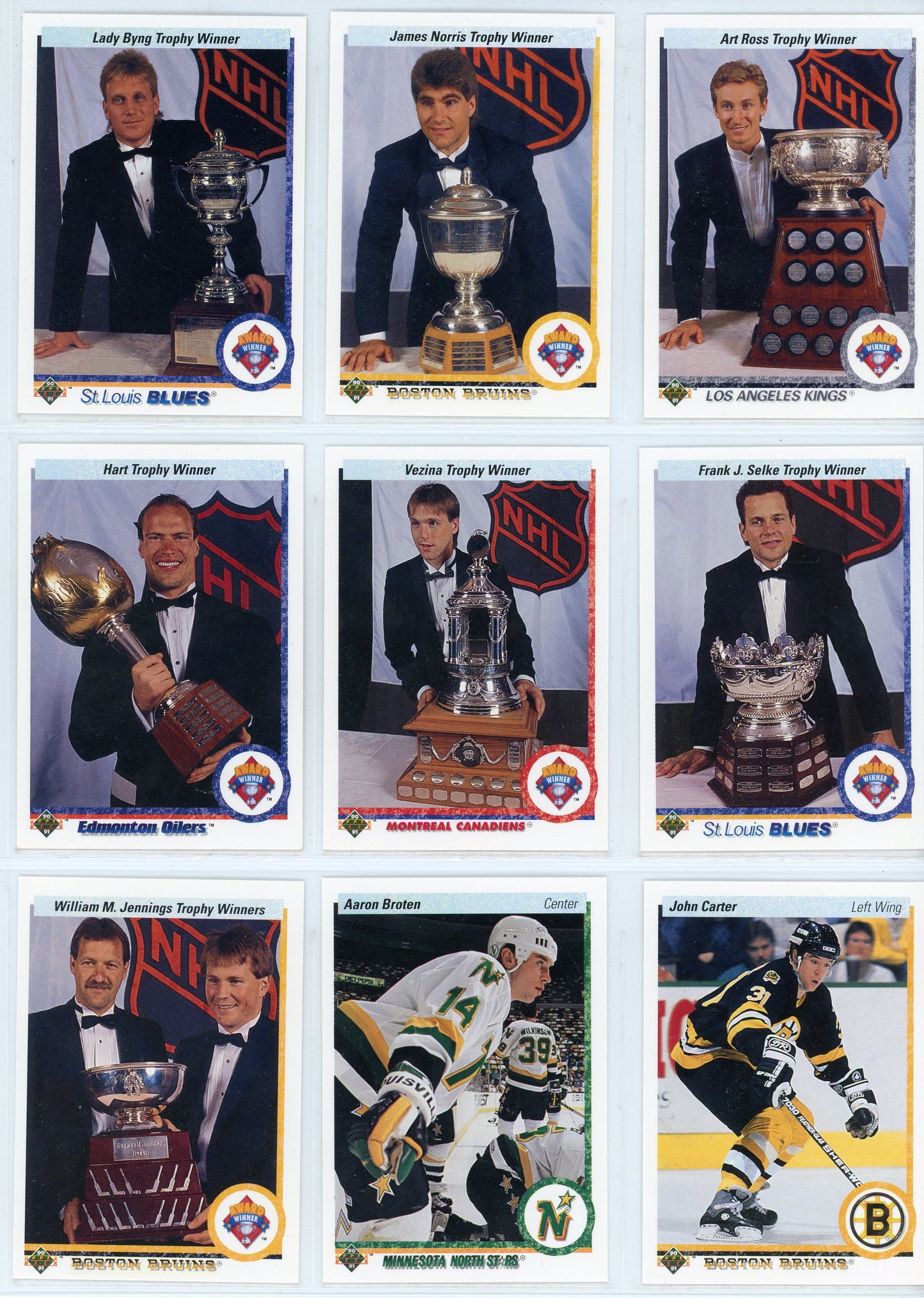 1990/91 Upper Deck NHL Hockey Card Low Series Set (400 Cards)